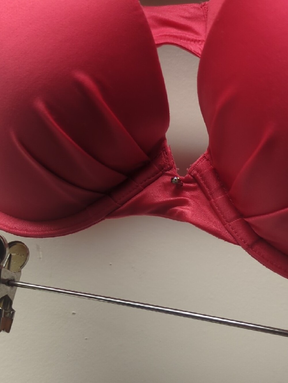 36C Maidenform Smooth Plunge Push up Bra Coral New - Picture 2 of 6